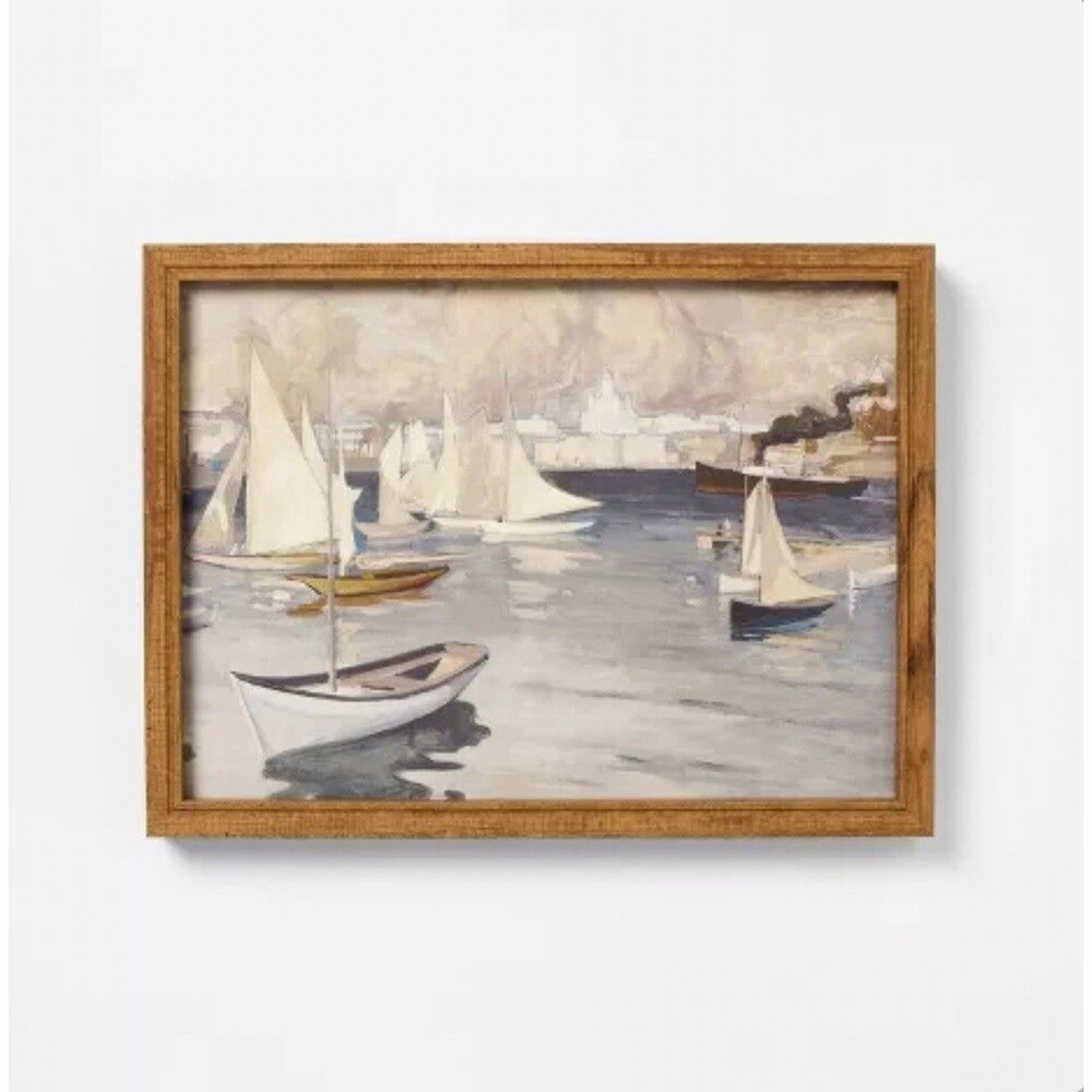 16"x12" Boats Framed Art - Threshold designed with Studio McGee